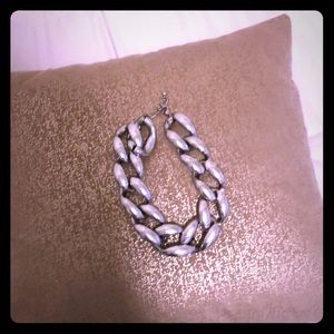 Silver choker necklace